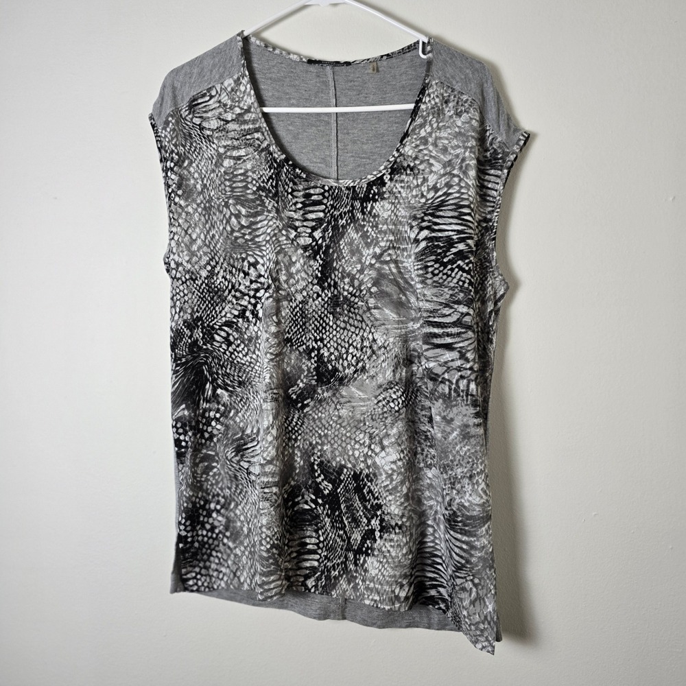 Tahari Sleeveless Top Womens Small Gray Shirt - Picture 1 of 8